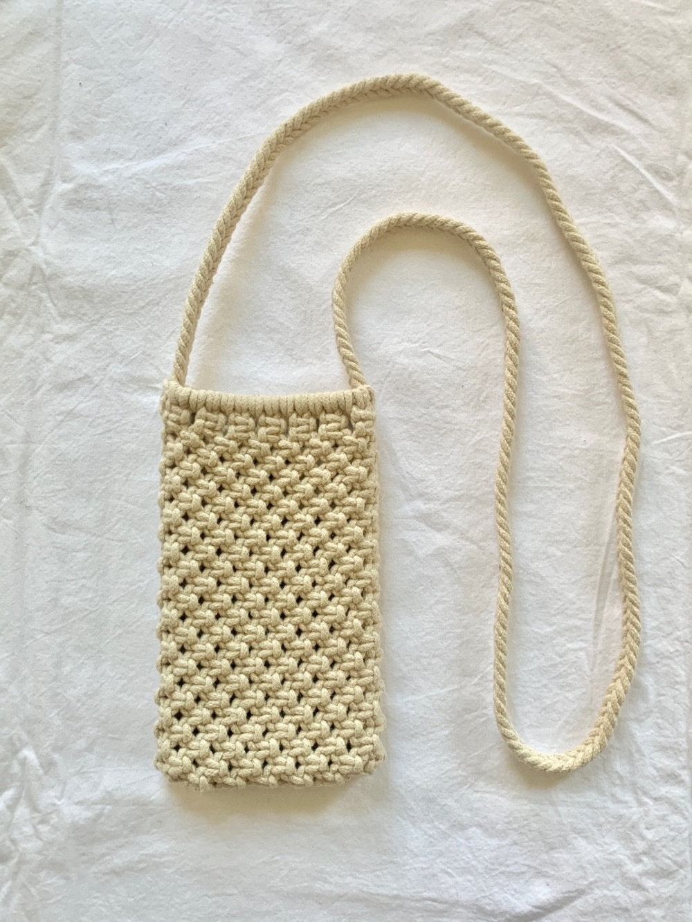 J. Crew Cotton Crochet Crossbody Phone Sling Bag